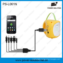 Portable 3.7V/2600mAh Lithium-Ion Solar Battery LED Solar Lamp with Phone Charging